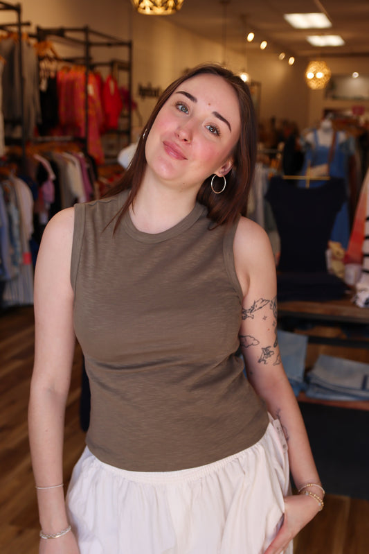 MIOU MUSE SLEEVELESS COTTON TOP