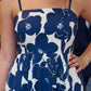 PINCH BOLD FLORAL TIERED MIDI DRESS