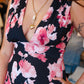 ARIELLA DEEP V PATTERNED MAXI DRESS