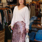 FREE PEOPLE SEE ME V-NECK PULLOVER