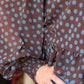 BY TOGETHER SHEER POLKA DOT LONG SLEEVE TOP