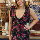 LULUS “TINSLEY” TIE STRAP RUFFLE MAXI DRESS