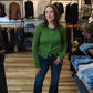 HASSON OPEN STITCH CREW CARDIGAN