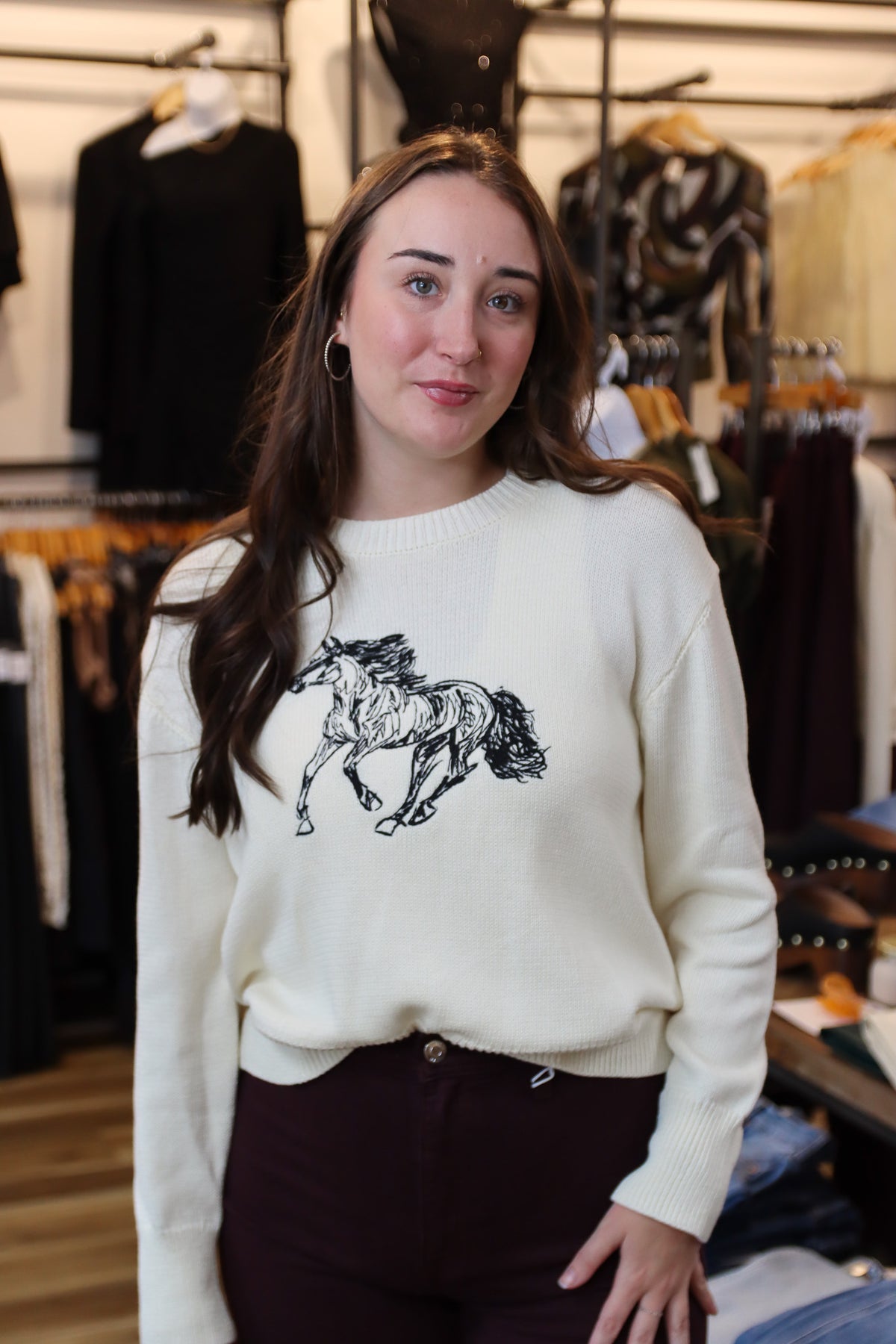 JOHN & JENN “NATE” EQUESTRIAN SWEATER