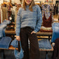 APRICOT POINTELLE SPACE DYE JUMPER