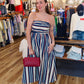 NEEDII TUBE WIDE STRIPED MAXI DRESS