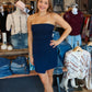 NEEDII TUBE WRAP PLEATED MINI DRESS
