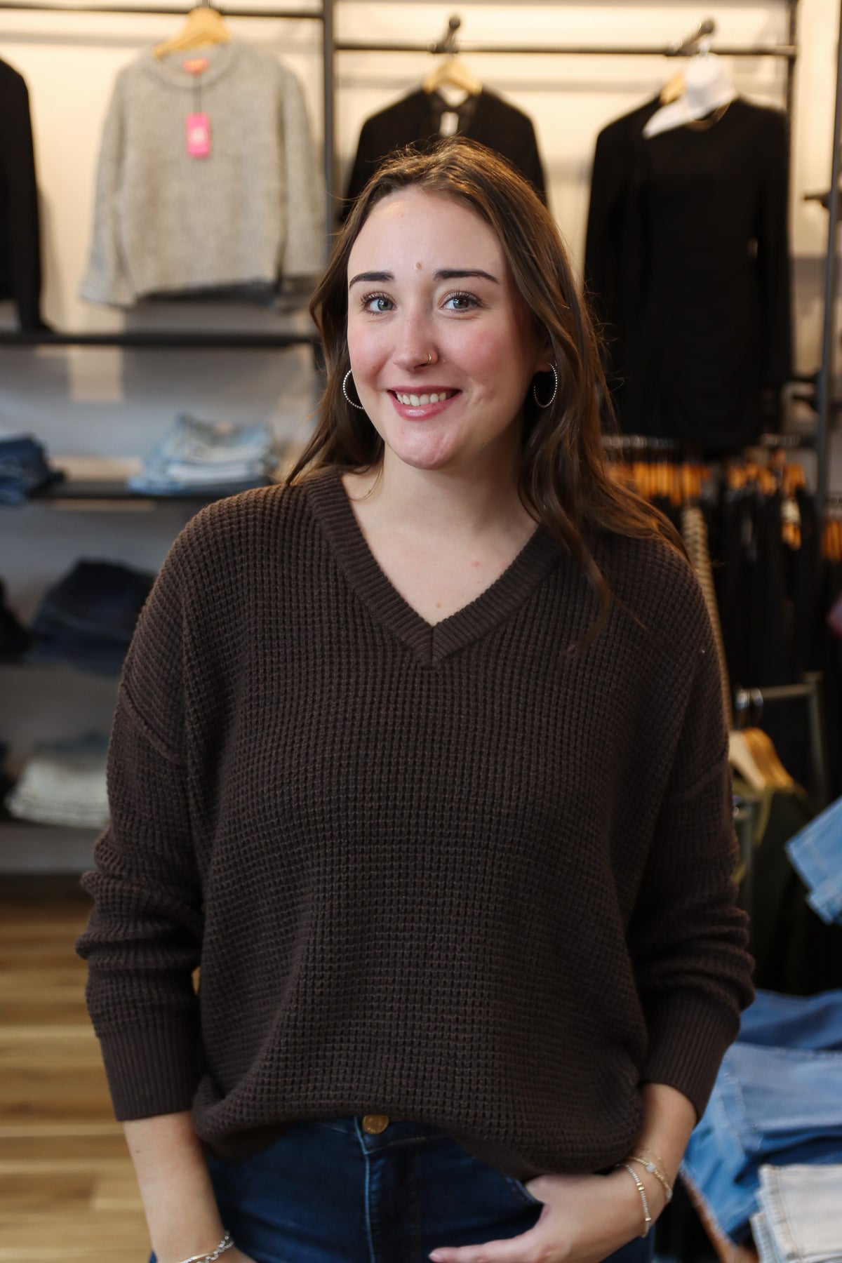 HASSON THERMAL V-NECK SWEATER