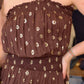 ELAN GOLD DETAIL SMOCKED WAIST ROMPER