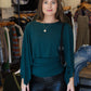 ALLIE ROSE BUTTER SHAWL OVERLAY BODICE TOP