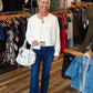 PINCH BUTTON DOWN LONG SLEEVE CARDIGAN