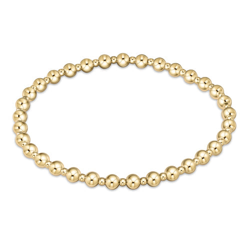 Classic Grateful 4 MM Bead Bracelet - Gold