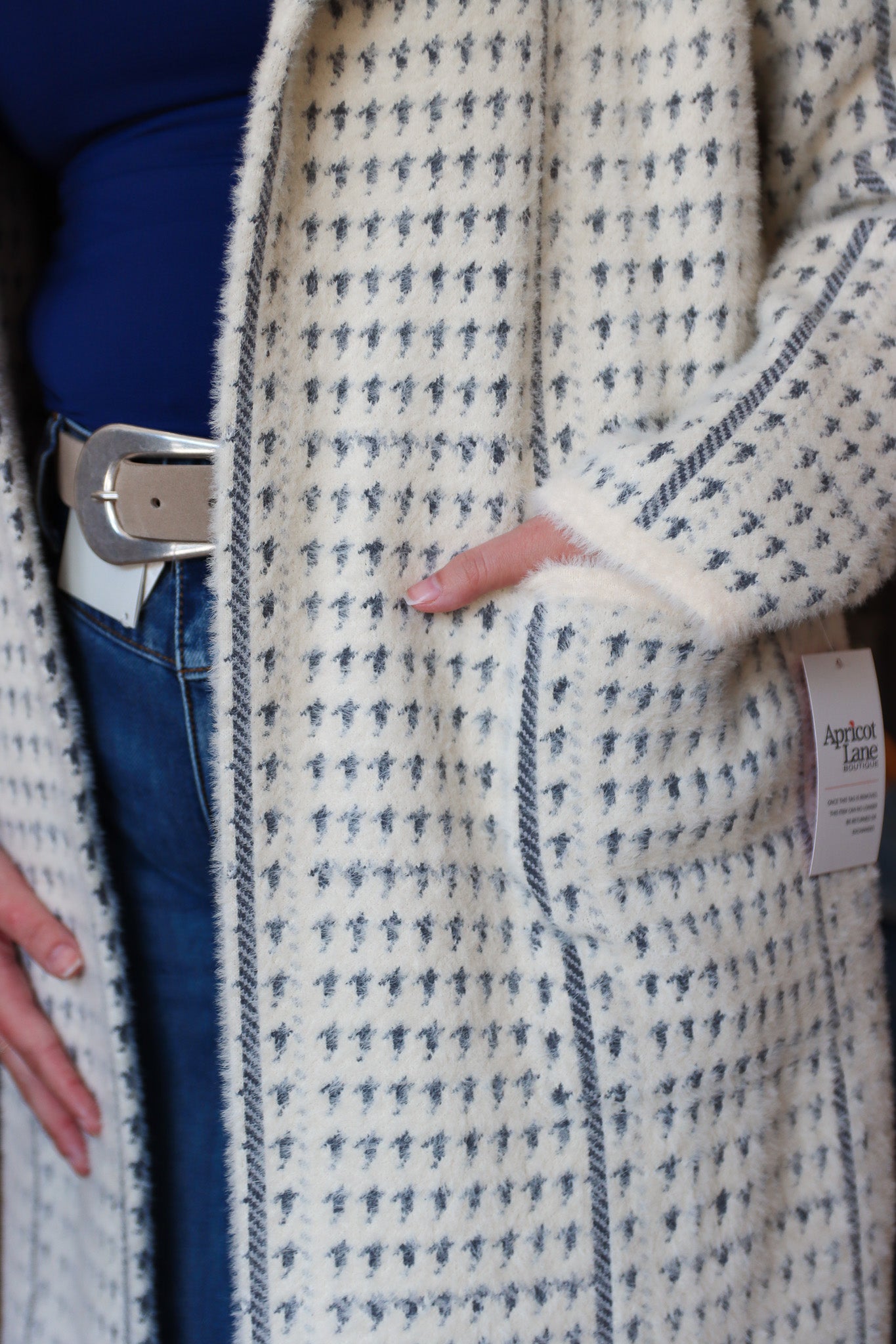 SAGE THE LABEL “MARCEAU” HOUNDSTOOTH COAT