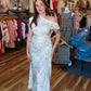 LUCY PARIS “ARTA” GATHERED MAXI DRESS