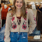 SALTWATER LUXE SLAIDE FLORAL FRONT TIED SWEATER