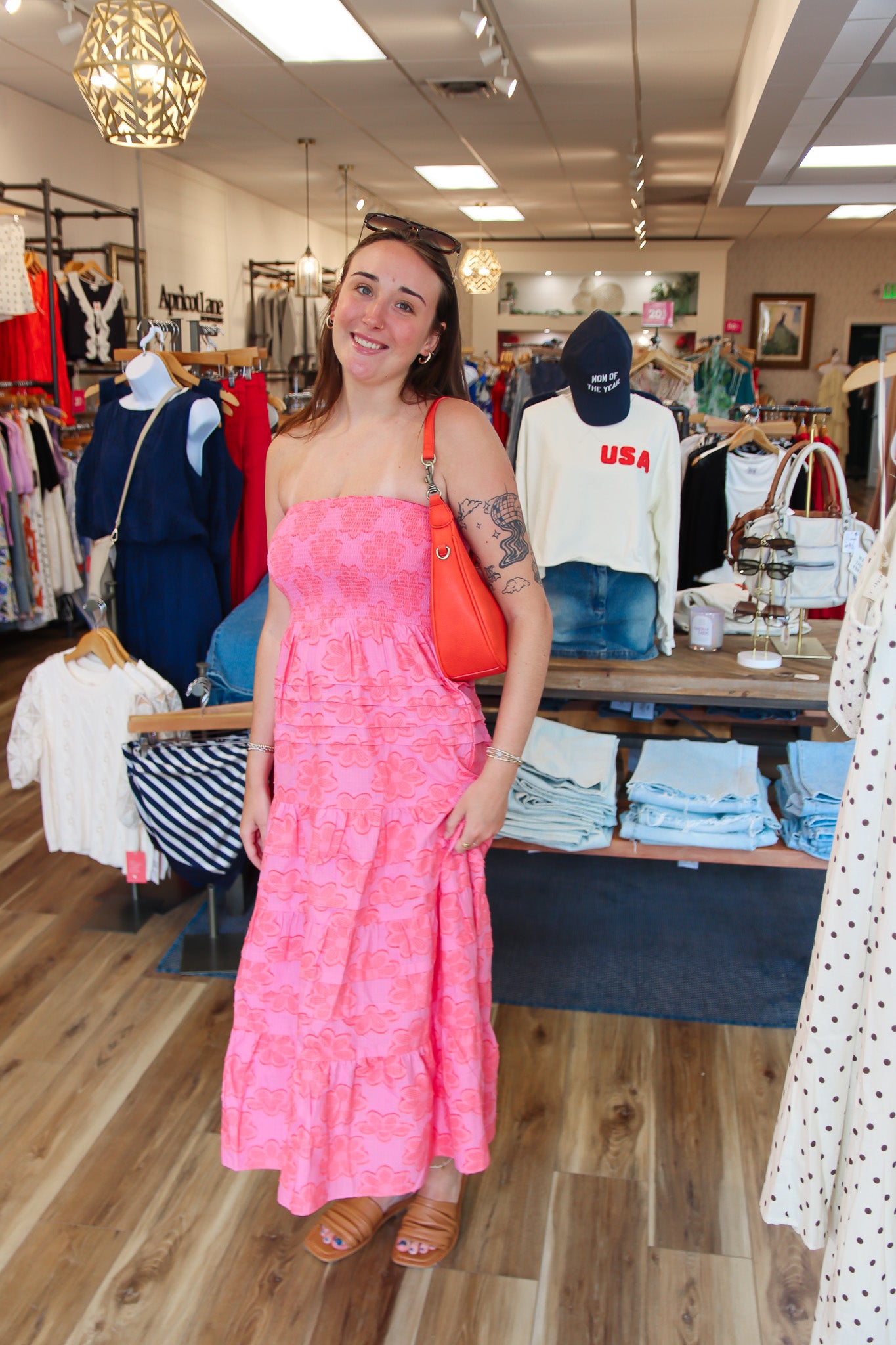 DRA “HARVEY” STRAPLESS MAXI DRESS