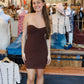 SKY TO MOON TWIST BUST OPEN BACK MINI DRESS
