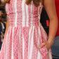 MEET ME IN SANTORINI “CRIMSON WEAVE” TUBE MIDI DRESS