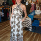 MEET ME IN SANTORINI “OLIVE VEIL” MAXI DRESS