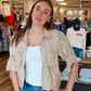 SIX FIFTY “CHRISTINE” SHORT SLEEVE FLUTTER JACKET