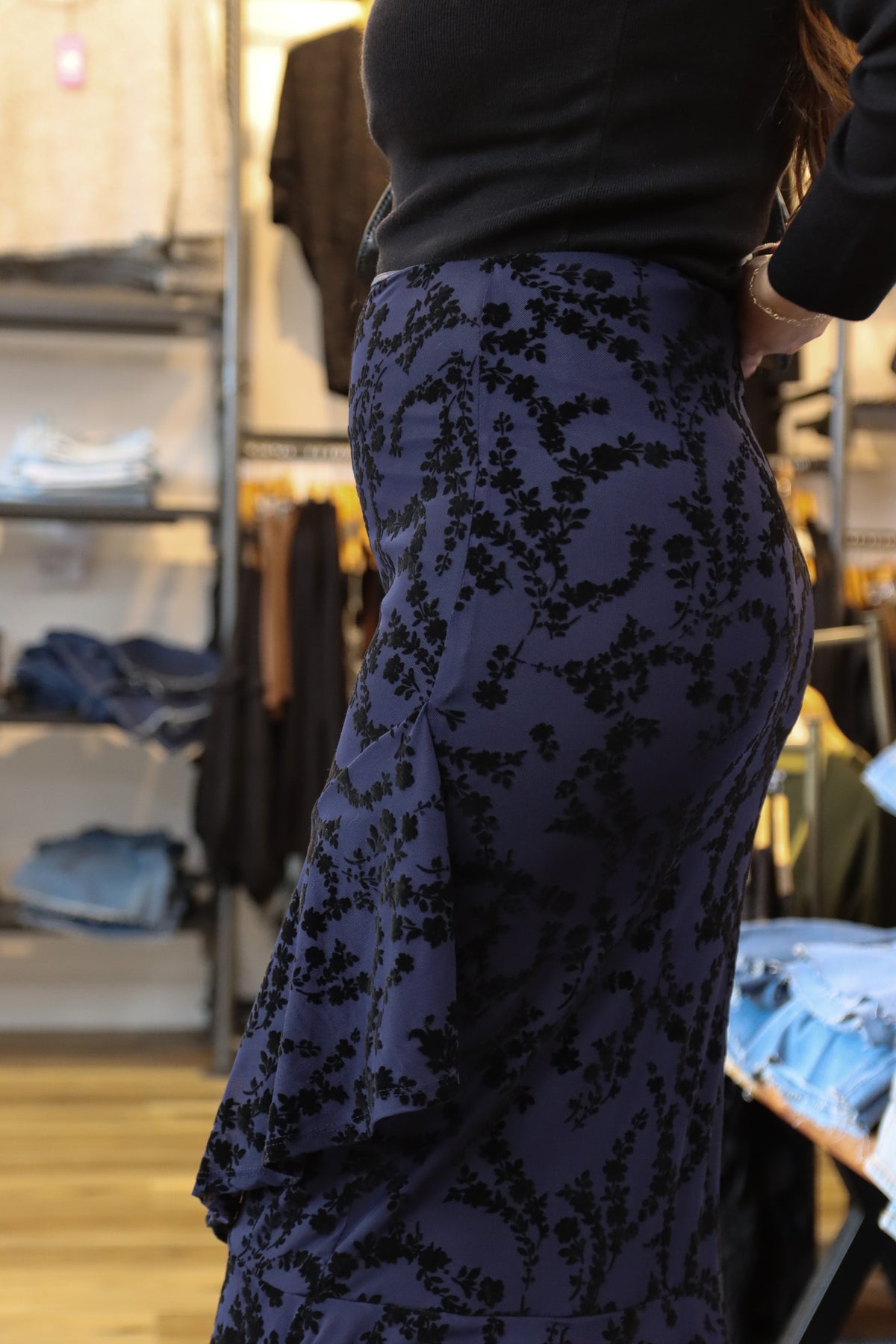 SAGE THE LABEL “BEGONIA” MESH MAXI SKIRT