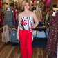 ARIELLA PRINTED TUBE TOP WITH TIE