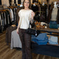 "CHRIS" LACE TRIM TOP