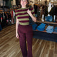 LUCY PARIS “BOBBIE” KNIT STRIPED TOP