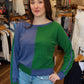 HASSON BI-COLOR BOATNECK SWEATER