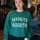 FAVORITE DAUGHTER CROPPED COLLEGIATE SWEATSHIRT