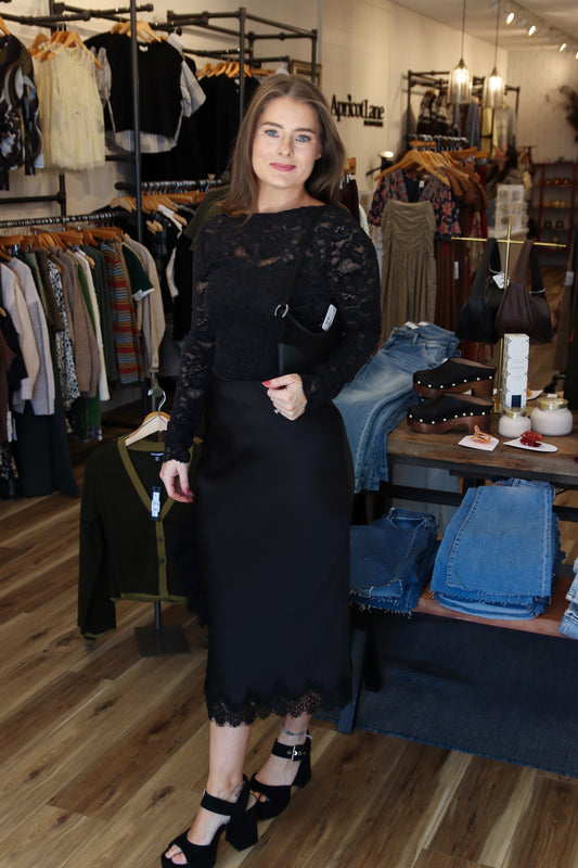 ASTR THE LABEL BLOSSOM SKIRT LACE BOTTOM