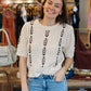 BY TOGETHER “SARA” KNIT SHORT SLEEVE SWEATER