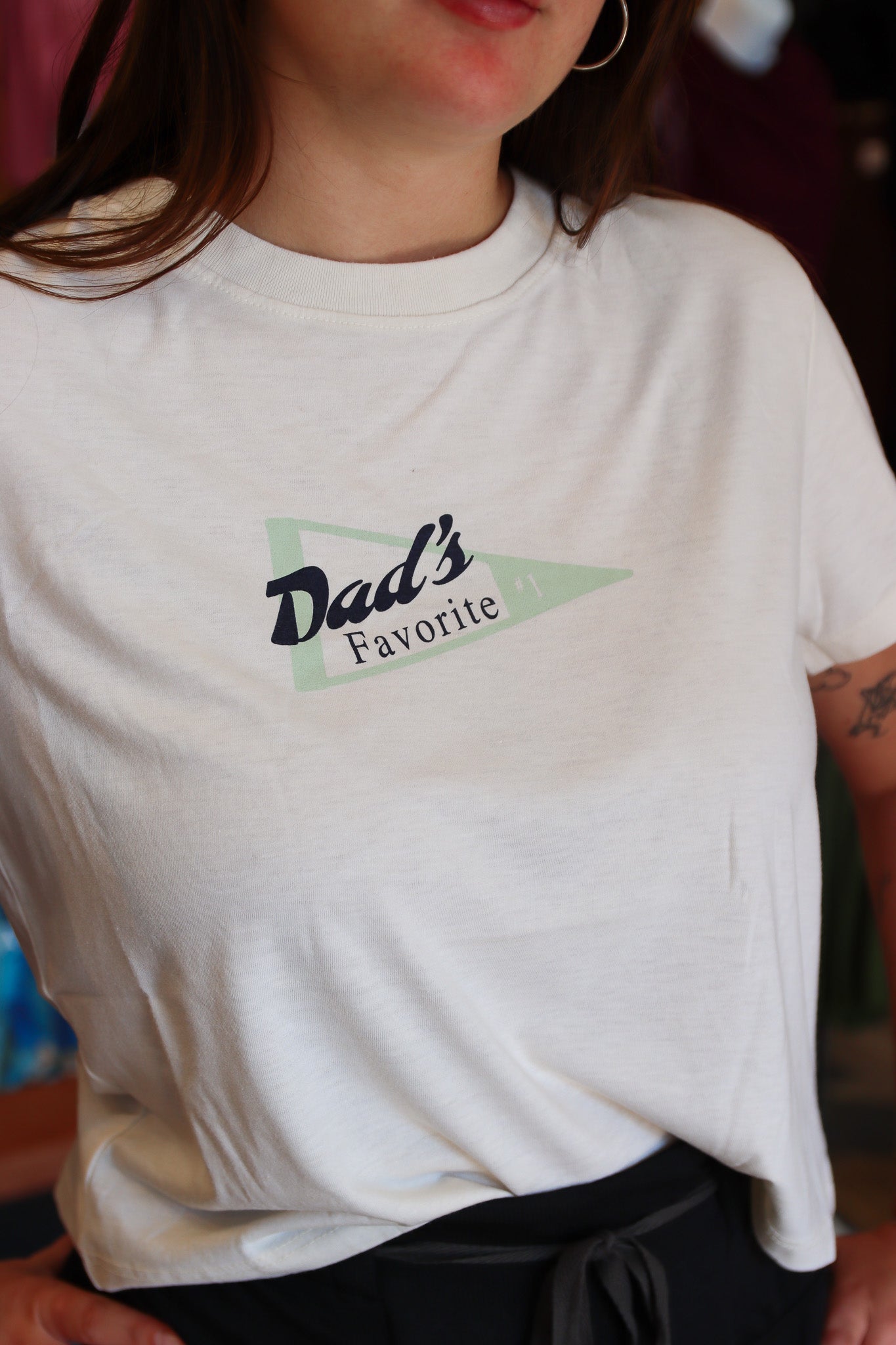 FAVORITE DAUGHTER CROPPED “DAD'S FAVORITE” SPORT TEE