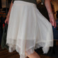 LUCY PARIS “LALI” LACE TRIM MIDI SKIRT