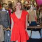 ELAN COTTON CAP SLEEVE MINI DRESS
