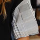 ELAN PLAID DETAIL KNIT TOP