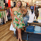 MEET ME IN SANTORINI “CALYPSO MOSTERA” MINI DRESS