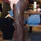 ELAN FAUX LEATHER WIDE LEG WITH FRONT SEAM