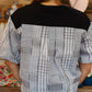 ELAN PLAID DETAIL KNIT TOP