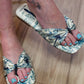FREE PEOPLE TIA RUCHED PRINTED SANDAL