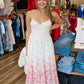 ASTR THE LABEL “BELLORA” FLORAL PINTUCK A-LINE MIDI DRESS