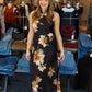 DRESS FORUM NIGHTFALL BLOOM GOLD DETAIL