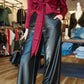 LYSSE “ADA” PULL ON VEGAN LEATHER TROUSER