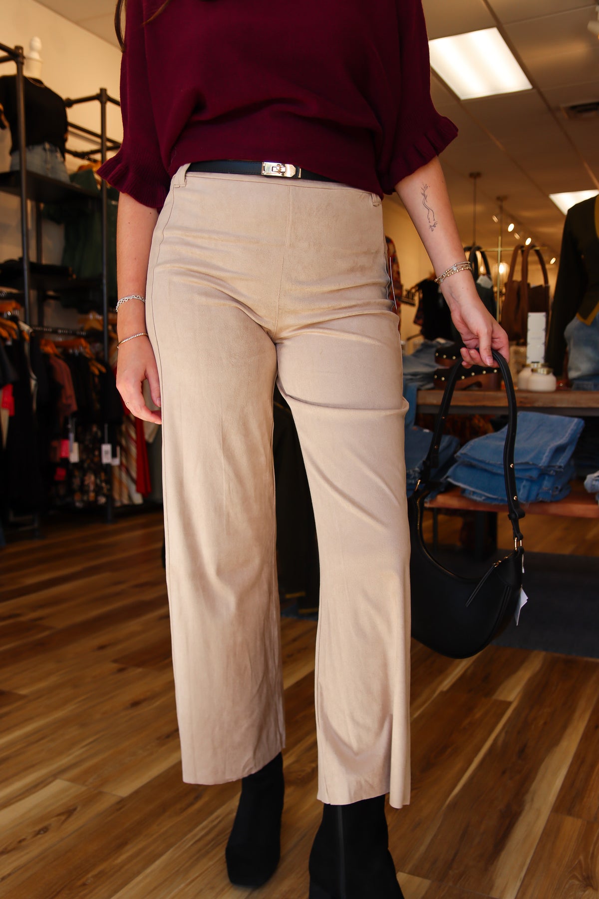 LYSSE “VIONETTE” VEGAN SUEDE TROUSER