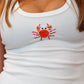 NEEDII CRAB BEADED RIBBED TANK TOP
