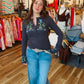 FREE PEOPLE “FLEUR” EMBROIDERED CUFF TOP