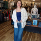 BY TOGETHER OVERSIZED SILVER BUTTON SHACKET
