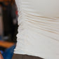 BY TOGETHER SCALLOPED HEM RUCHED SIDES TANK