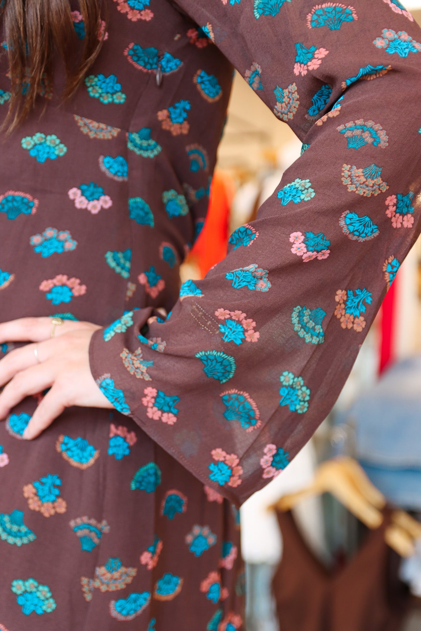 FREE PEOPLE “JOLIE” PRINTED MINI DRESS