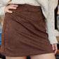 BY TOGETHER “SALLY” SUEDE STUDDED MINI SKIRT